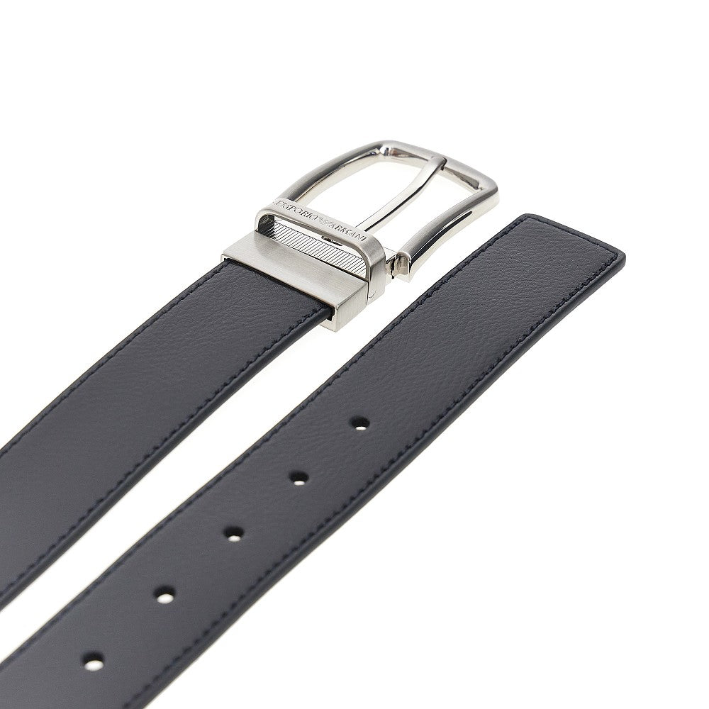 EMPORIO ARMANI Reversible leather belt with logo