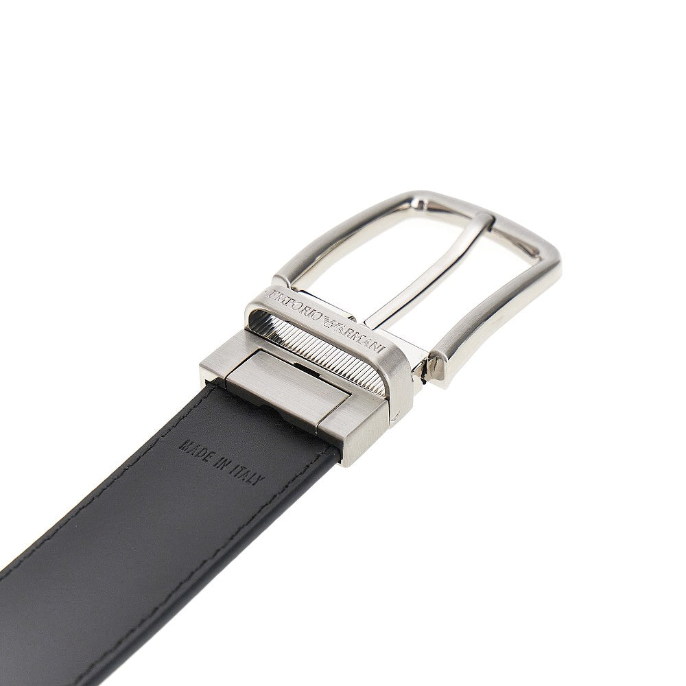 EMPORIO ARMANI Reversible leather belt with logo