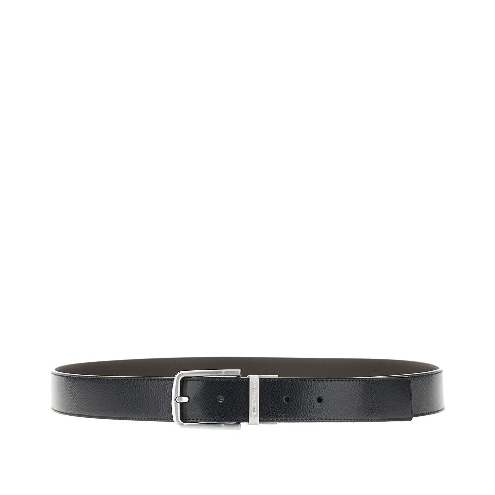 EMPORIO ARMANI Reversible leather belt with logo