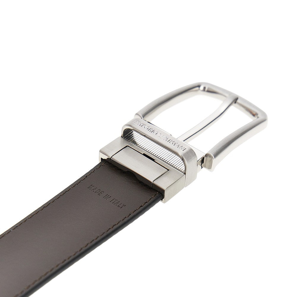 EMPORIO ARMANI Reversible leather belt with logo