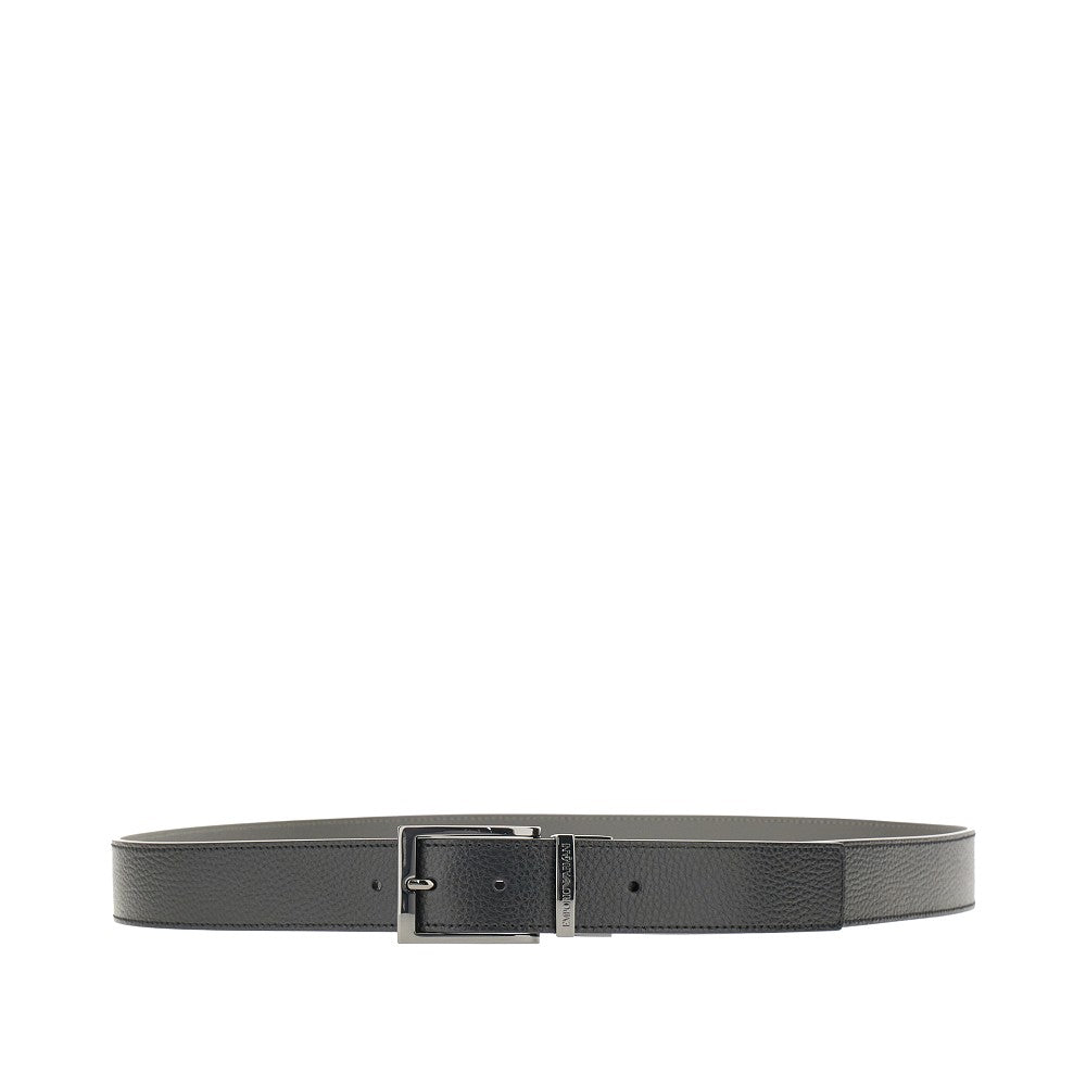 EMPORIO ARMANI Grained leather belt