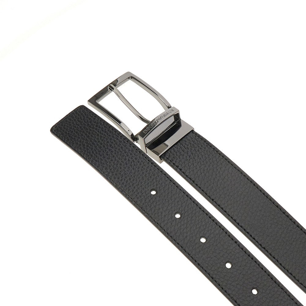 EMPORIO ARMANI Grained leather belt
