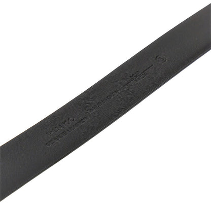 PINKO Hammered buckle leather belt