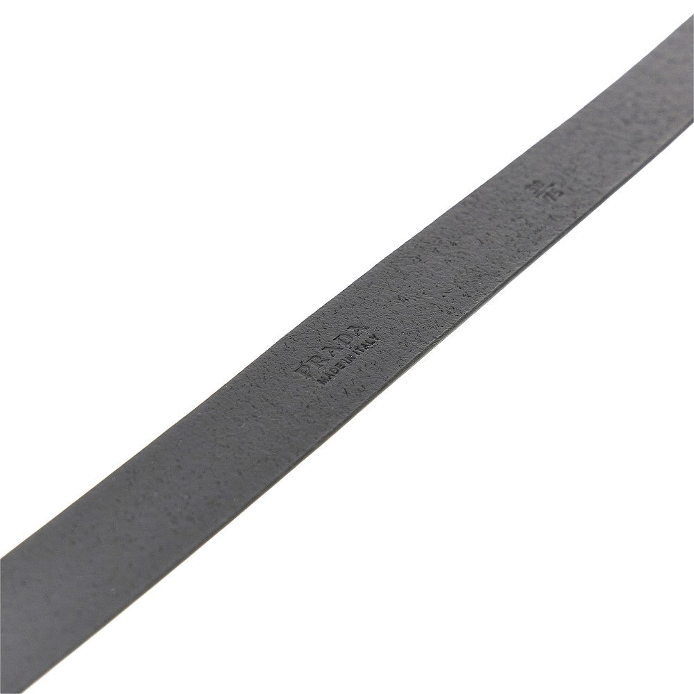 PRADA Leather belt with logo buckle