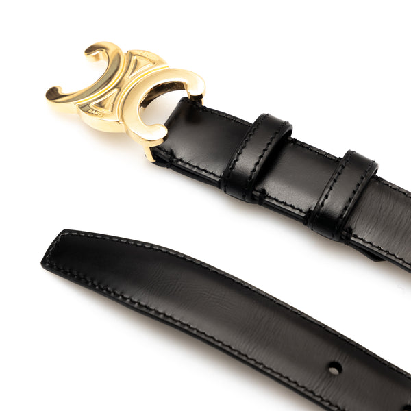 CELINE Triomphe leather belt