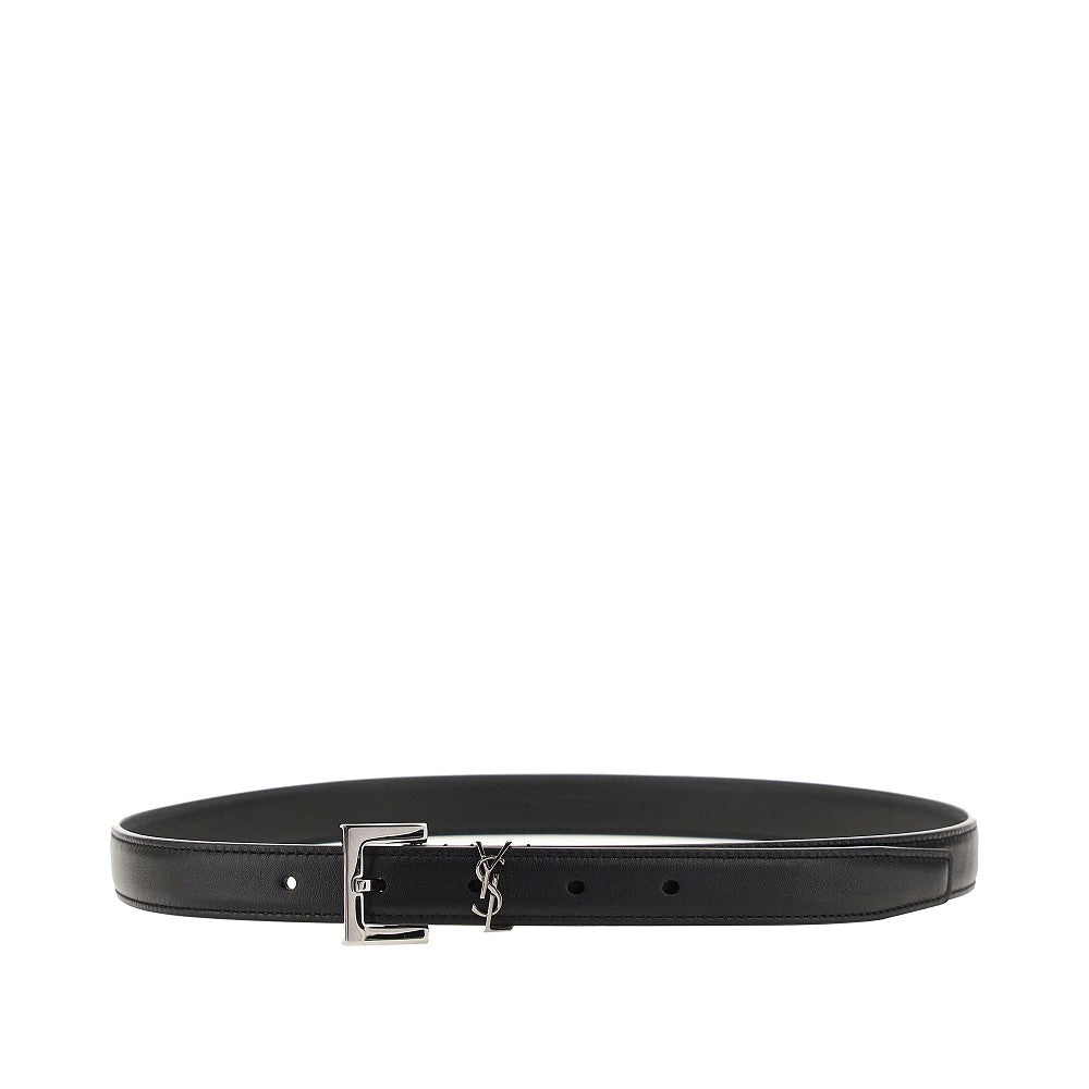 SAINT LAURENT YSL detail leather belt