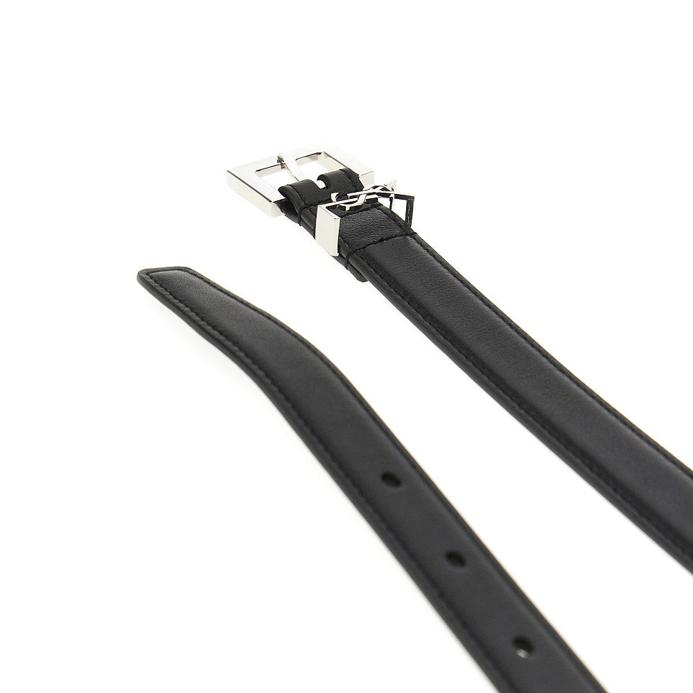 SAINT LAURENT YSL detail leather belt