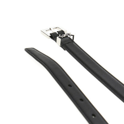 SAINT LAURENT YSL detail leather belt