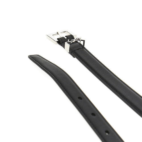 SAINT LAURENT YSL detail leather belt