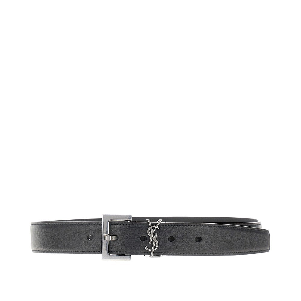 SAINT LAURENT YSL detail leather belt