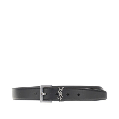 SAINT LAURENT YSL detail leather belt
