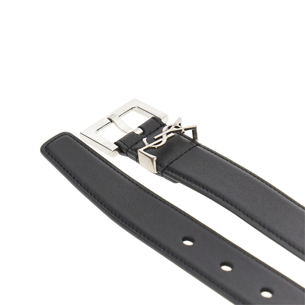 SAINT LAURENT YSL detail leather belt