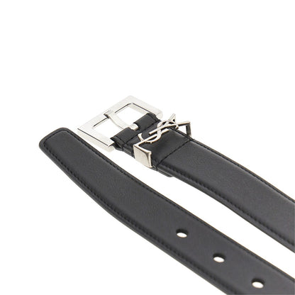 SAINT LAURENT YSL detail leather belt