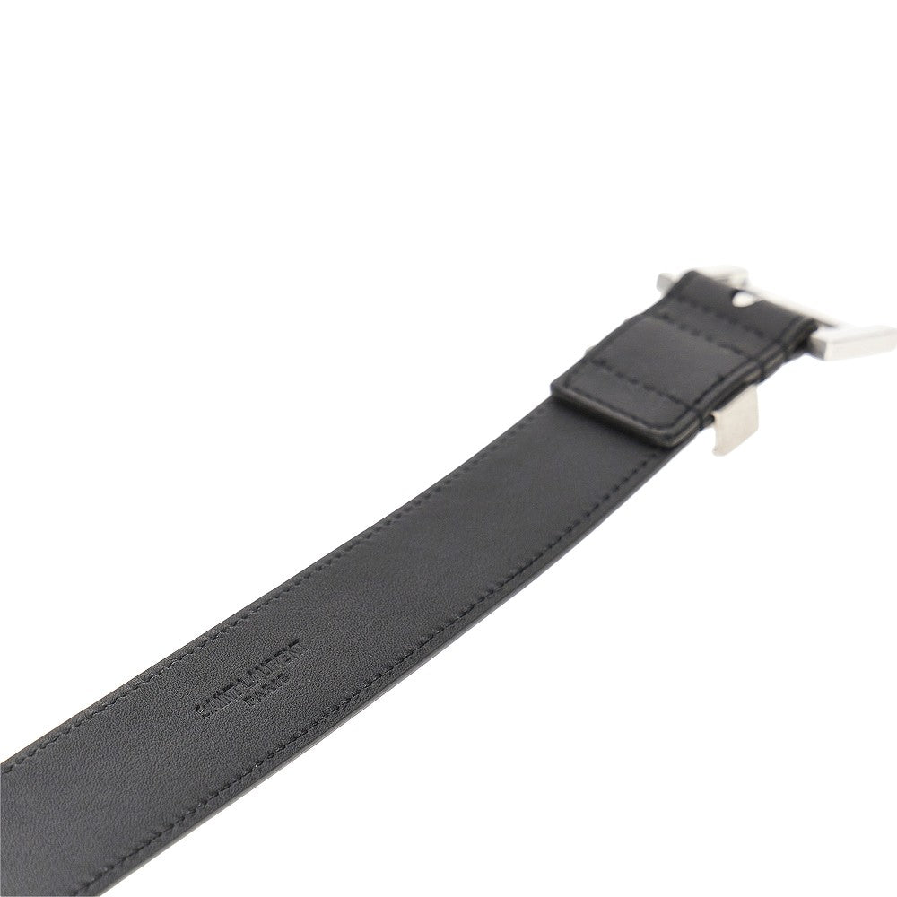 SAINT LAURENT YSL detail leather belt