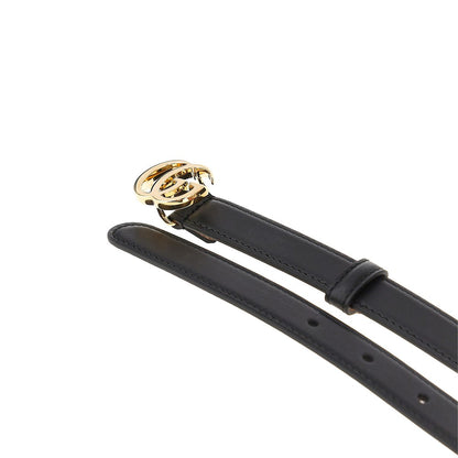 GUCCI Smooth leather belt with Double G buckle