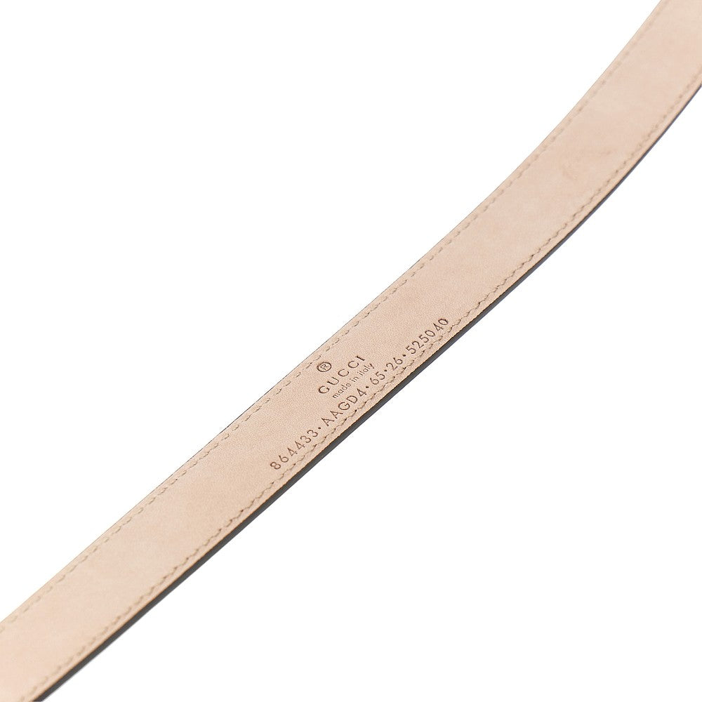 GUCCI Smooth leather belt with Double G buckle