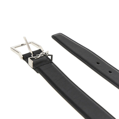 Saint Laurent Leather belt with Cassandre logo