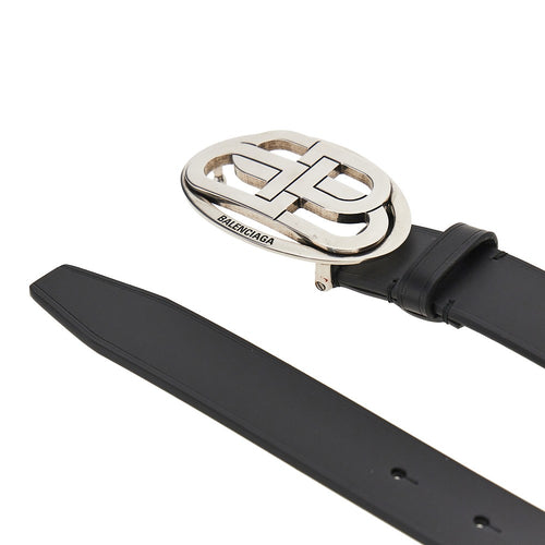 BALENCIAGA Oval BB' leather belt