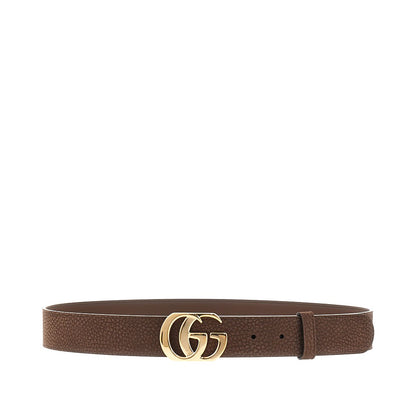 GUCCI Leather belt with Double G buckle