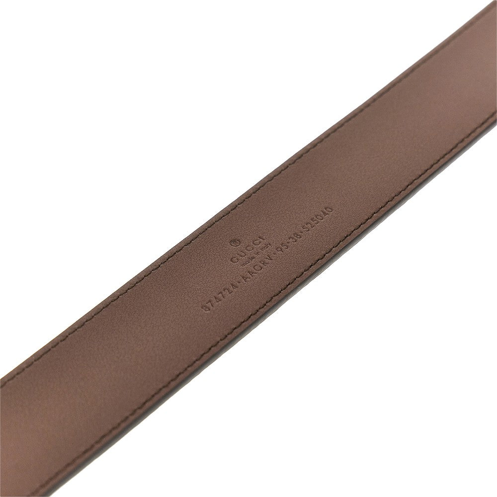 GUCCI Leather belt with Double G buckle