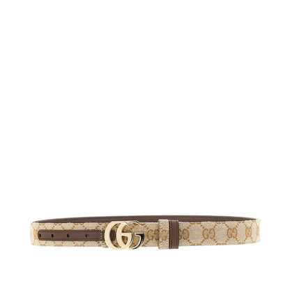 Gucci GG fabric and leather reversible belt
