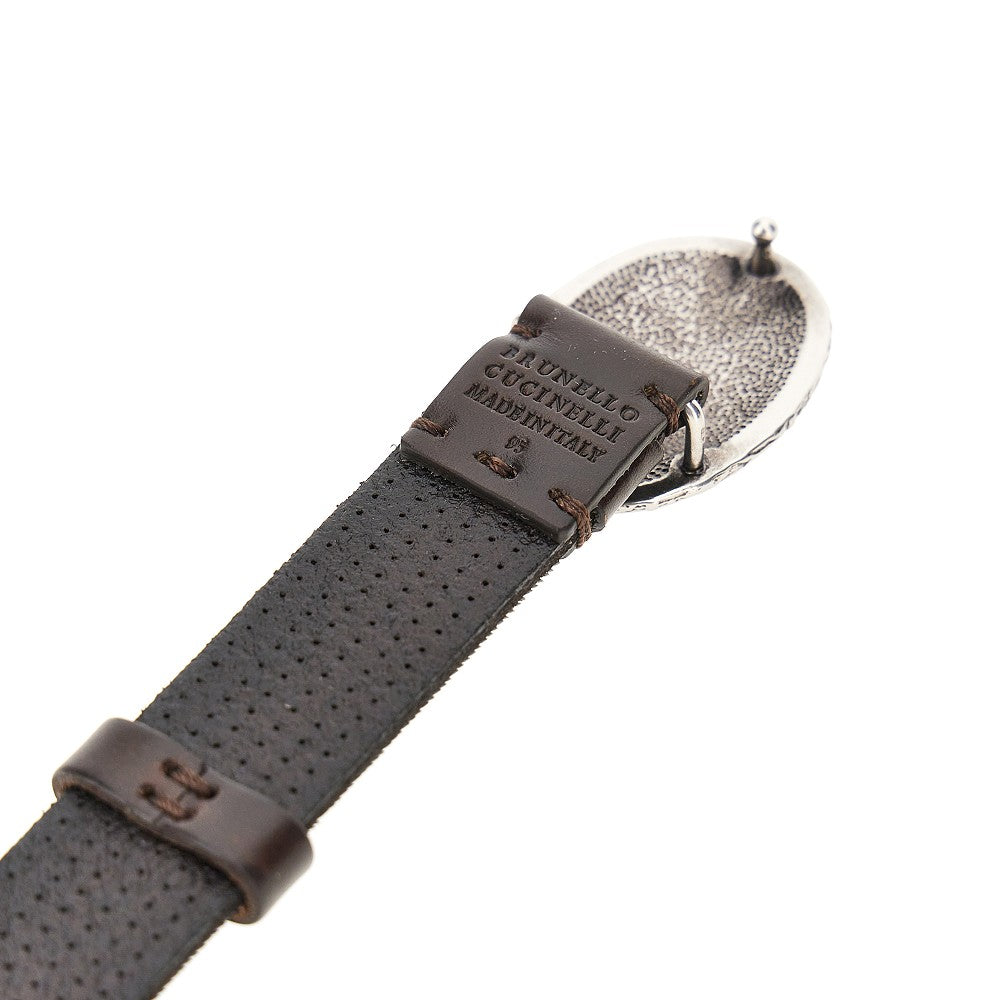 BRUNELLO CUCINELLI Texture leather belt