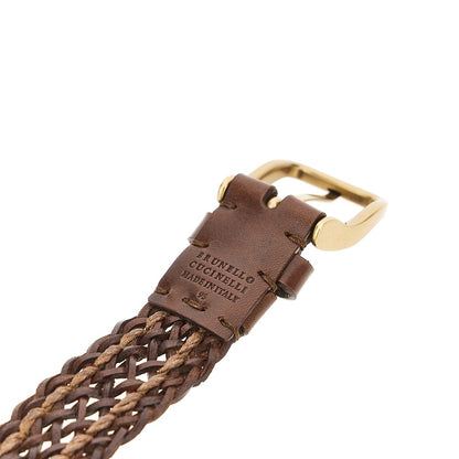 BRUNELLO CUCINELLI Braided leather belt