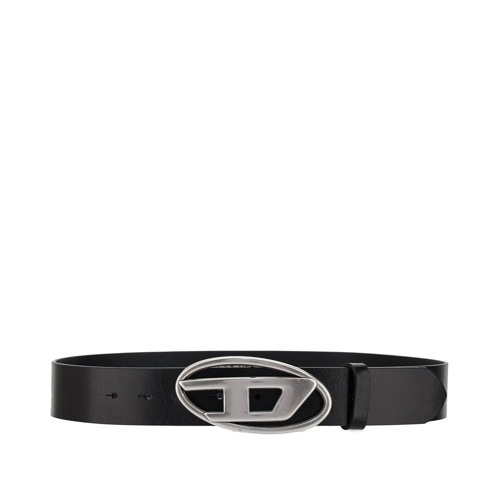 DIESEL Oval D' leather belt