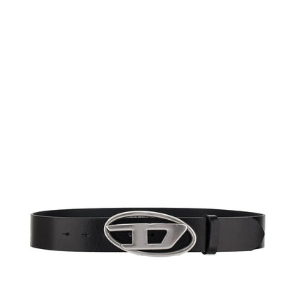 DIESEL Oval D' leather belt