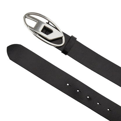 DIESEL Oval D' leather belt