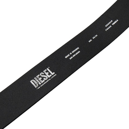 DIESEL Oval D' leather belt