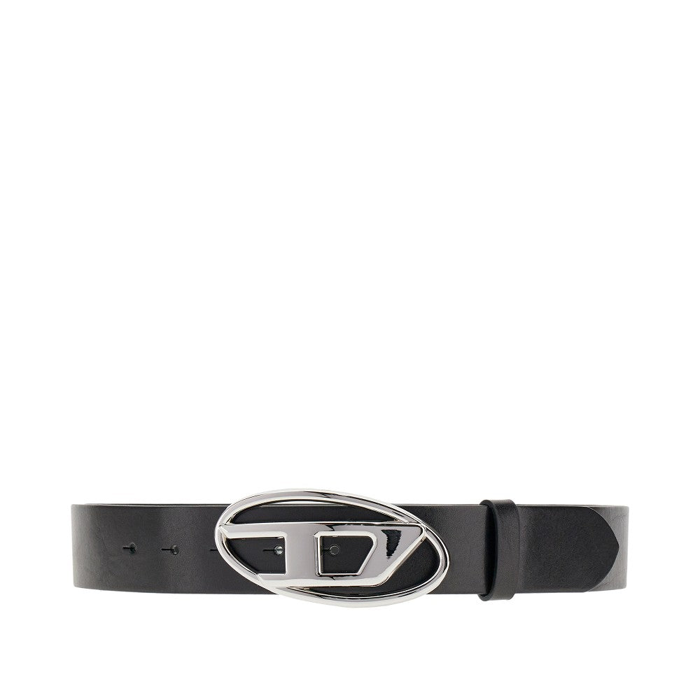 DIESEL D' logo leather belt