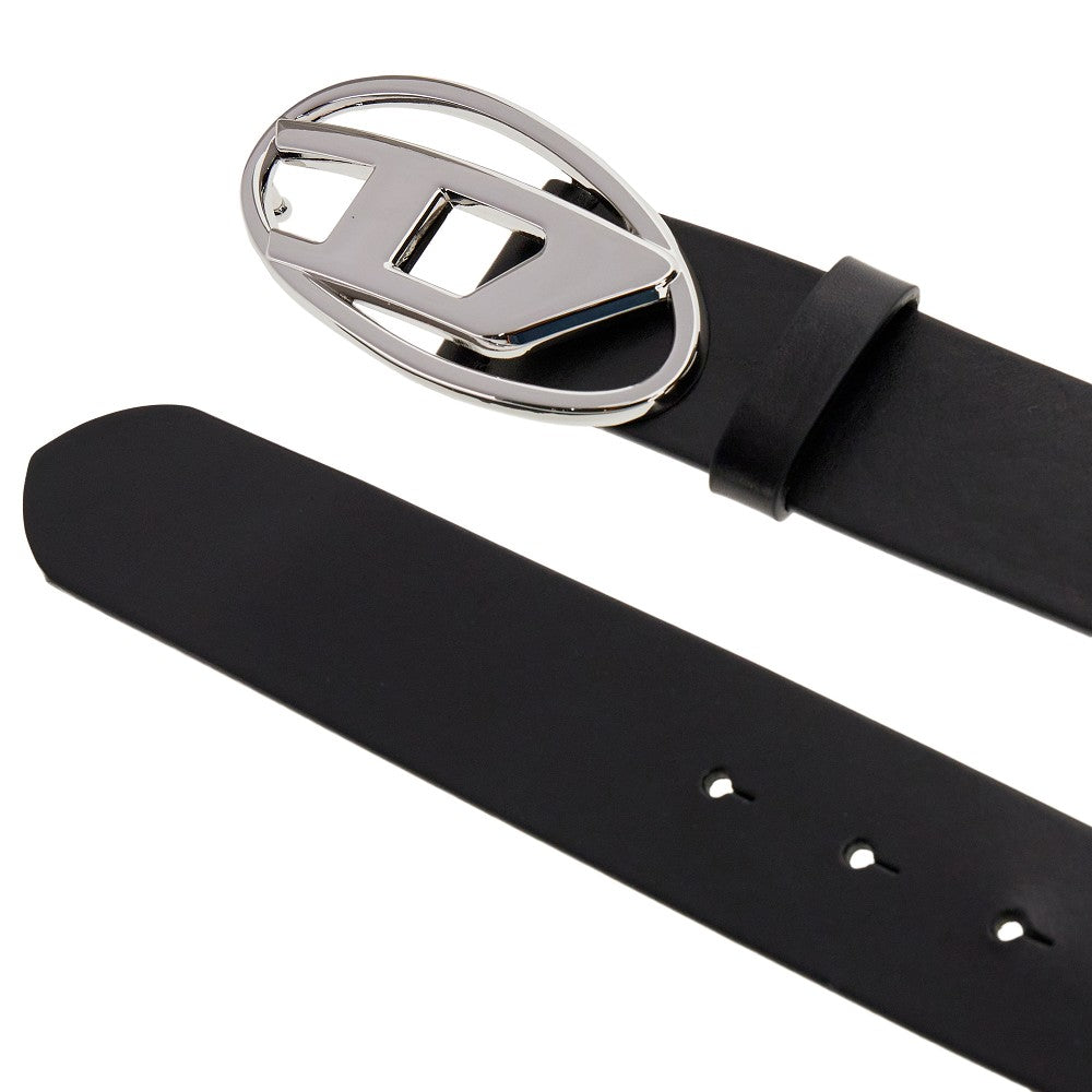 DIESEL D' logo leather belt