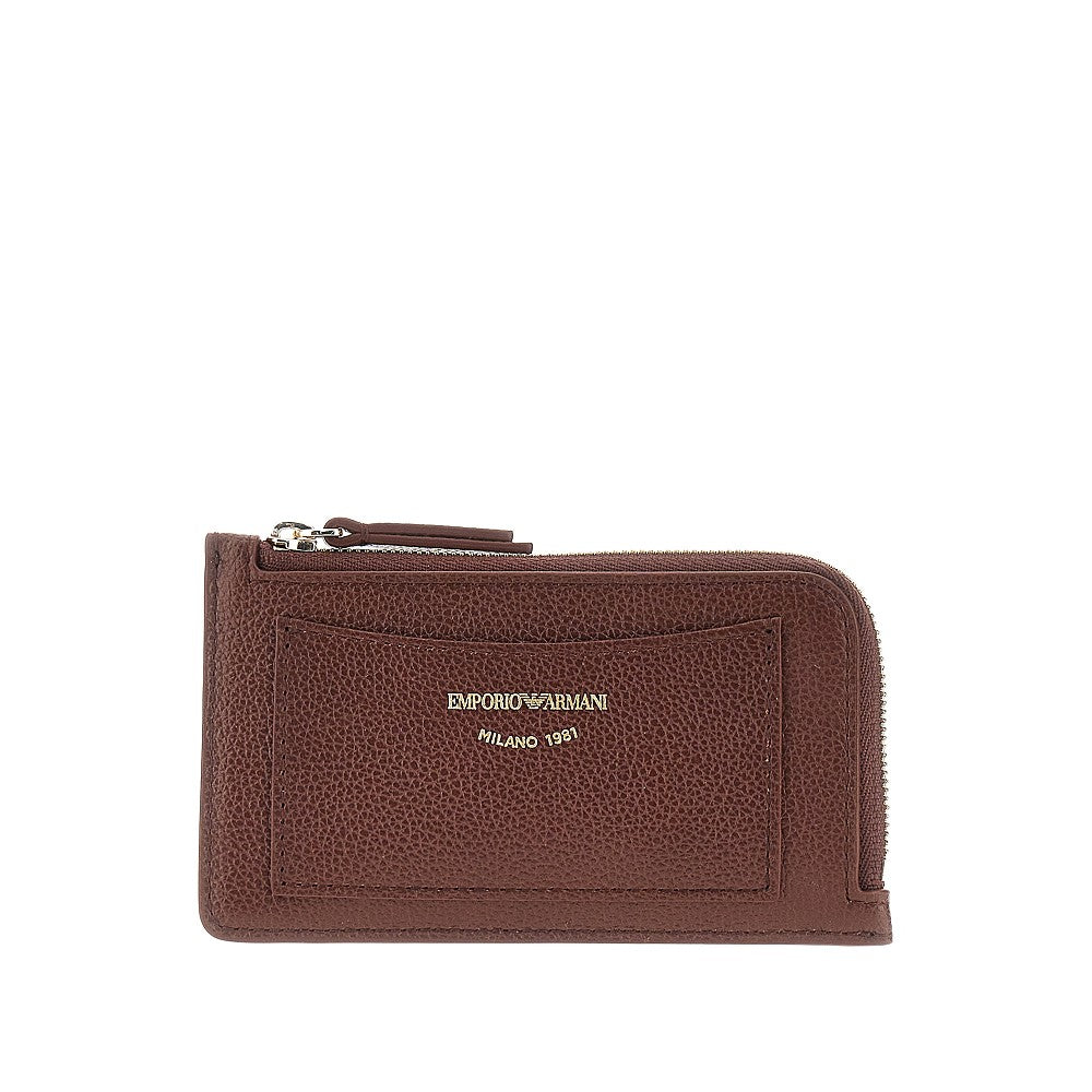 EMPORIO ARMANI Leather cardholder pouch