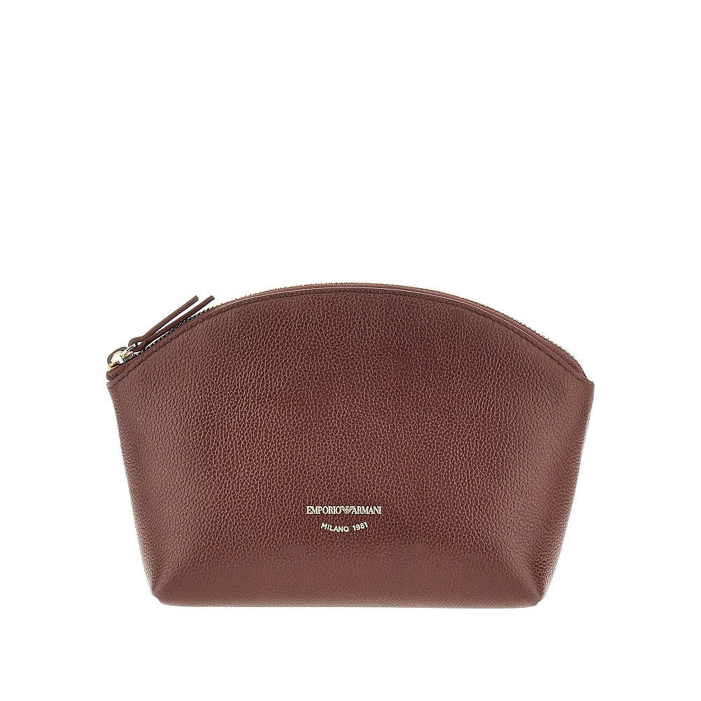 EMPORIO ARMANI Grained leather pouch