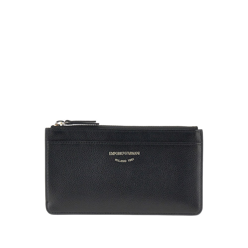EMPORIO ARMANI Faux leather cardholder pouch