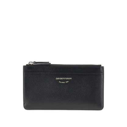 EMPORIO ARMANI Faux leather cardholder pouch