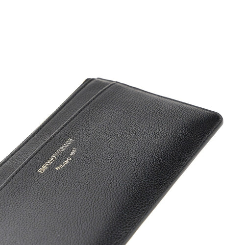 EMPORIO ARMANI Faux leather cardholder pouch