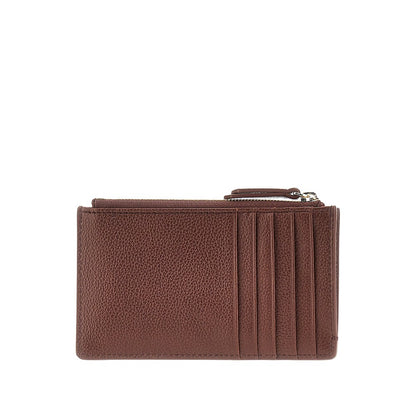 EMPORIO ARMANI Grained leather card holder with logo