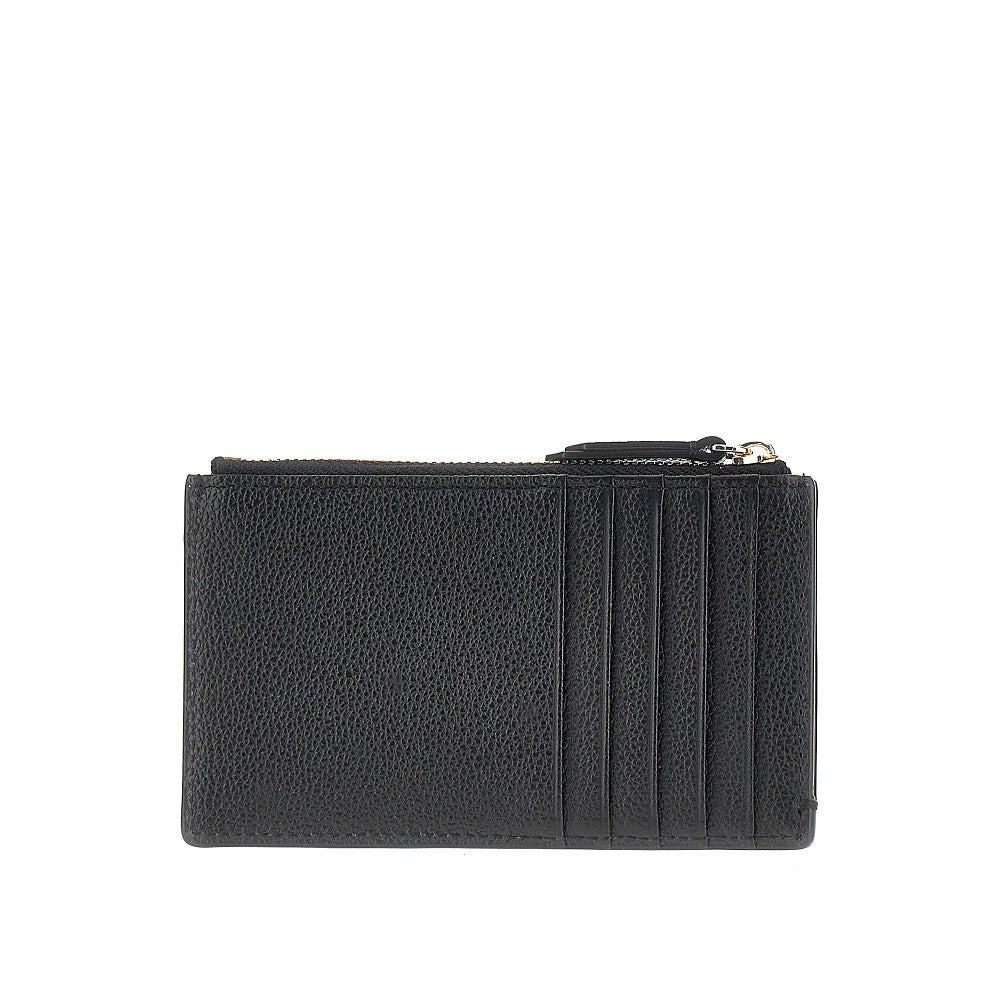 EMPORIO ARMANI Grained leather card holder with logo