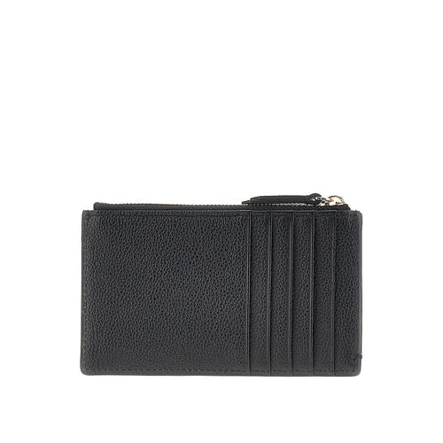EMPORIO ARMANI Grained leather card holder with logo