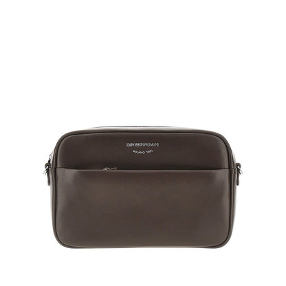 EMPORIO ARMANI Leather camera bag with logo