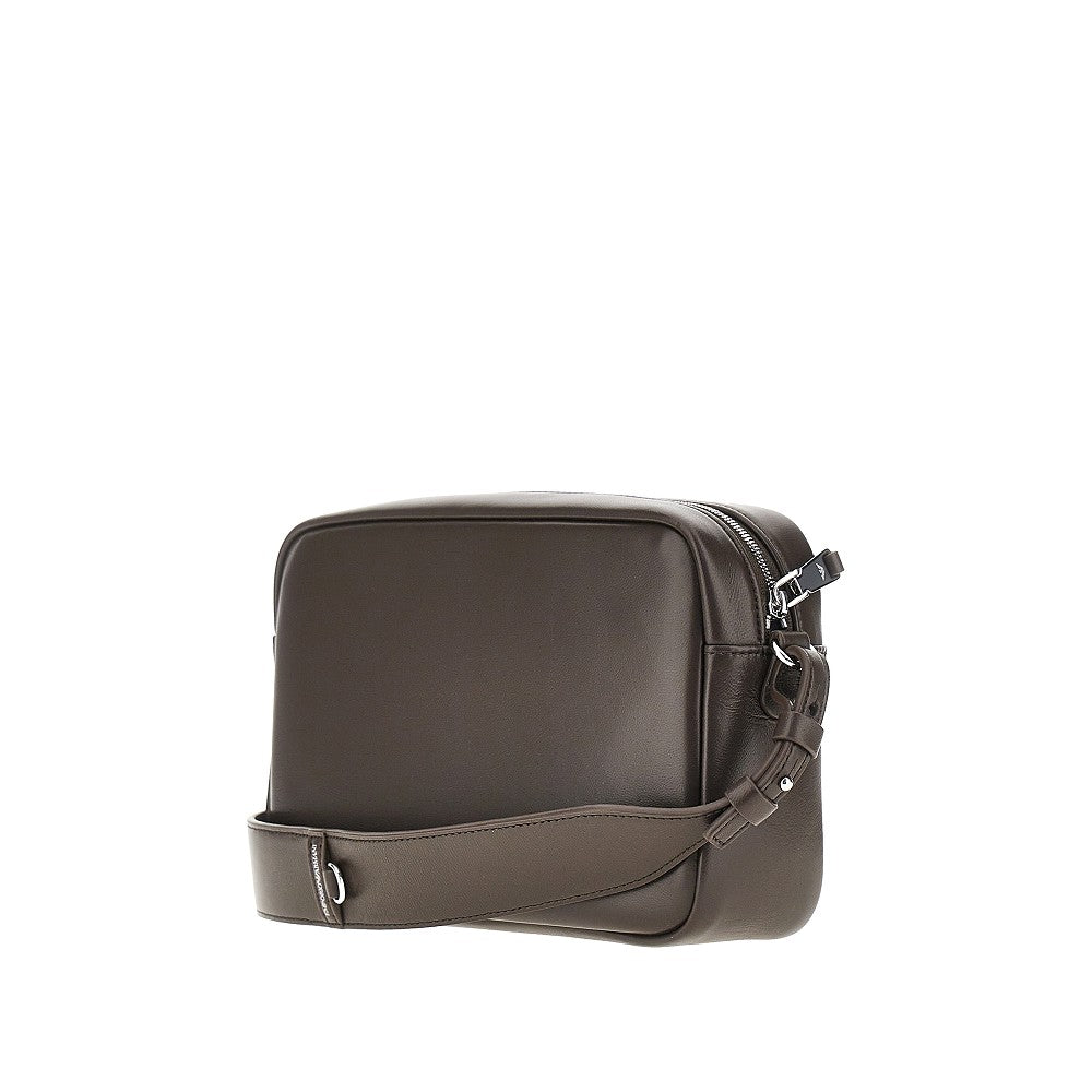 EMPORIO ARMANI Leather camera bag with logo