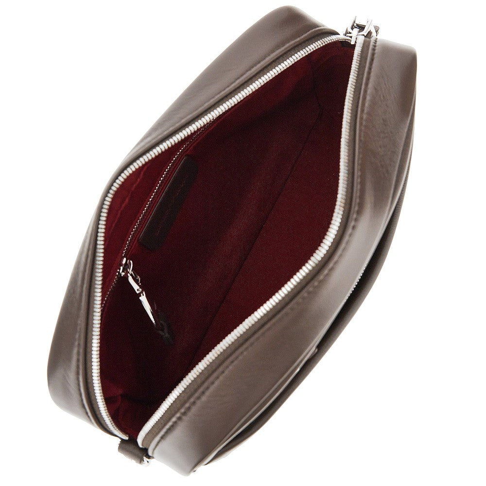 EMPORIO ARMANI Leather camera bag with logo