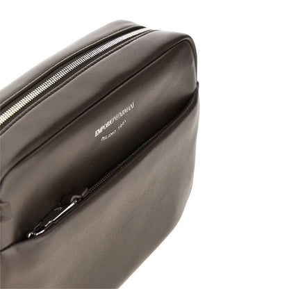 EMPORIO ARMANI Leather camera bag with logo
