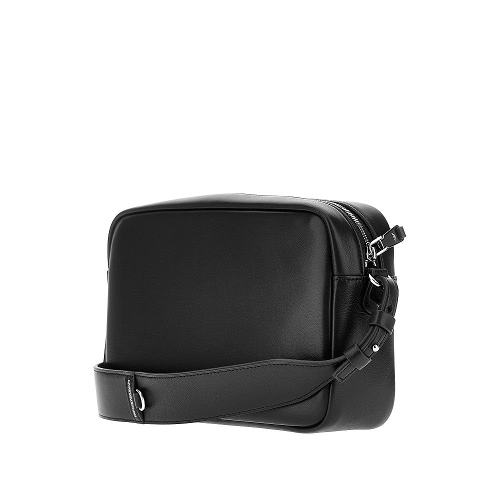 EMPORIO ARMANI Leather camera bag with logo