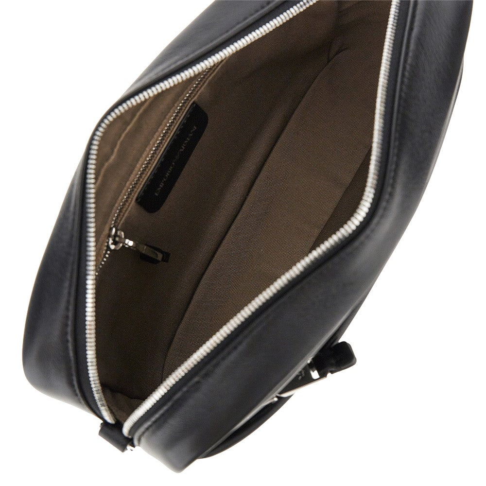 EMPORIO ARMANI Leather camera bag with logo