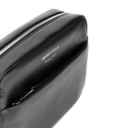 EMPORIO ARMANI Leather camera bag with logo