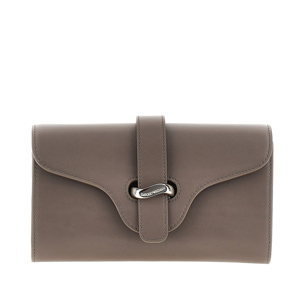 EMPORIO ARMANI Leather clutch with chain