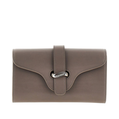 EMPORIO ARMANI Leather clutch with chain